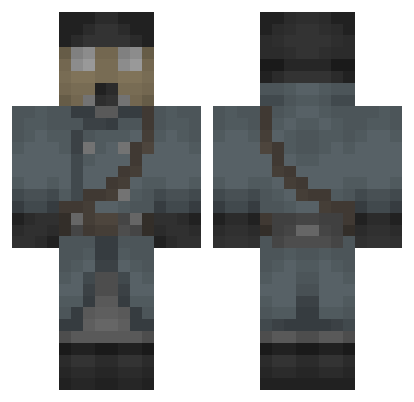 Rotonator21 Minecraft skin, front and back view