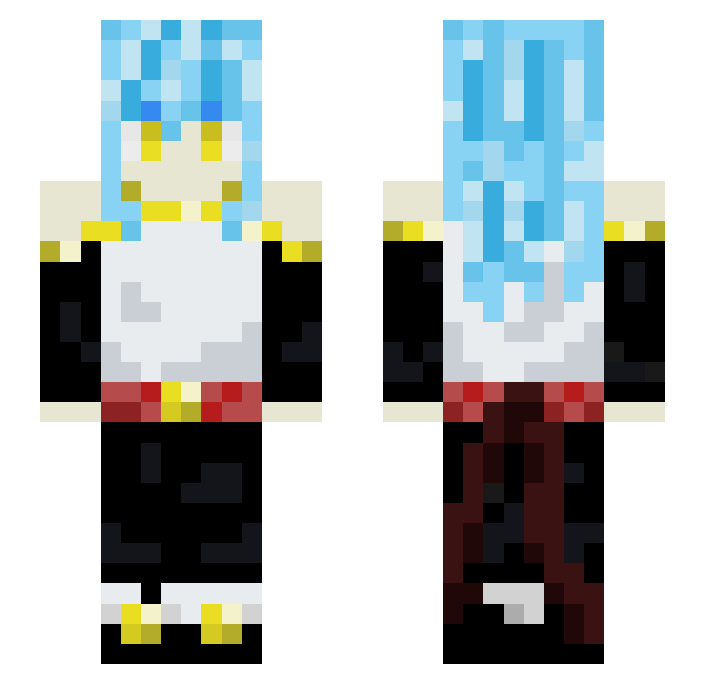 emoTygrysek Minecraft skin, front and back view