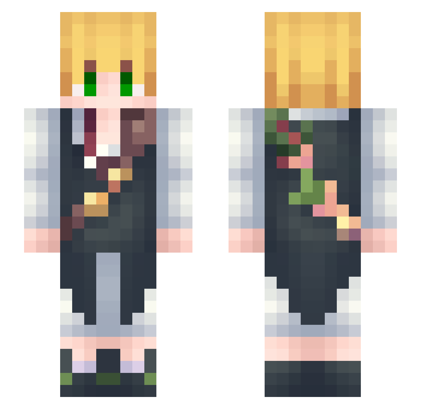 _Michu Minecraft skin, front and back view