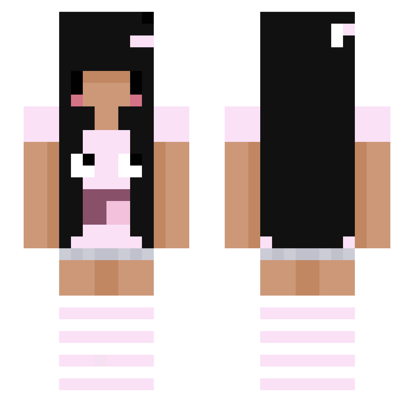 marfies Minecraft skin, front and back view
