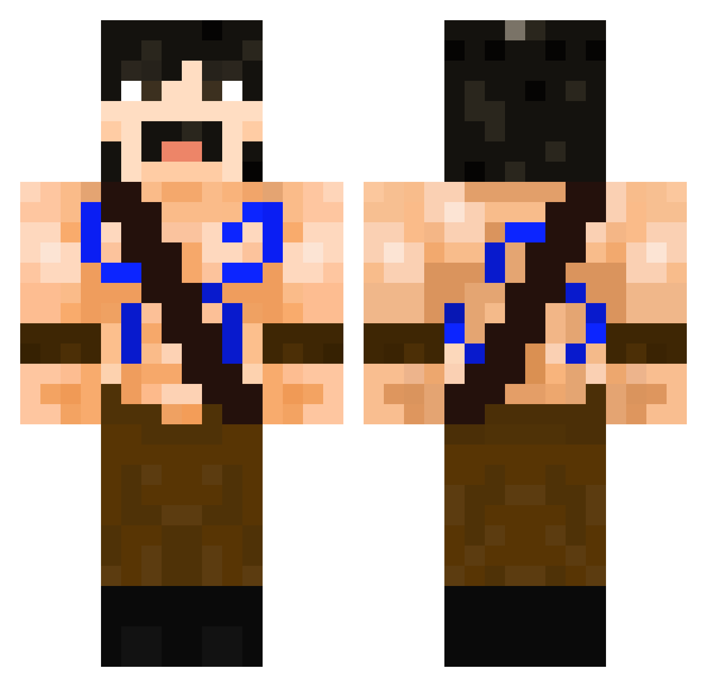 FroggyBoi489 Minecraft skin, front and back view