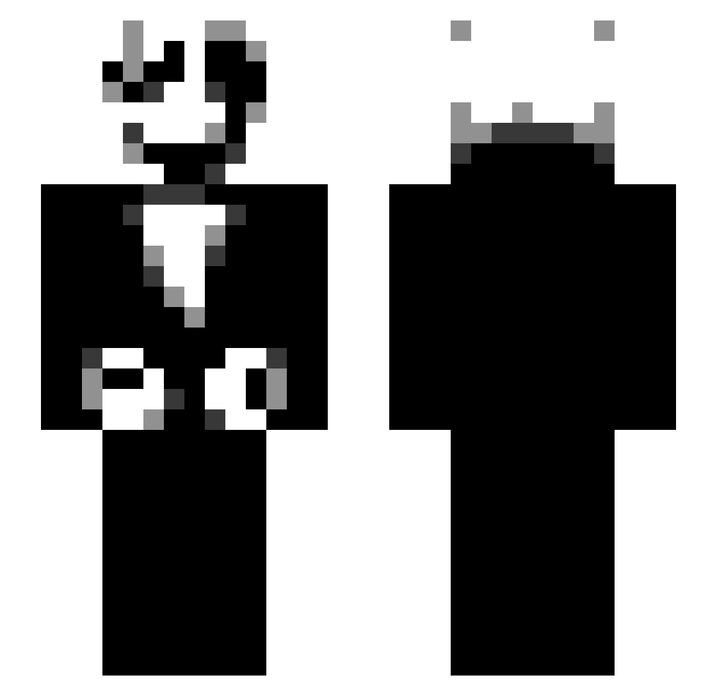 DRKL7 Minecraft skin, front and back view