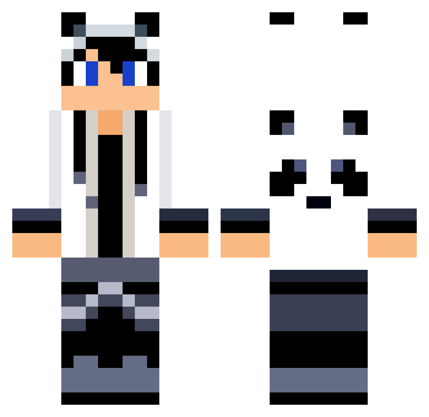 Kjebsik Minecraft skin, front and back view