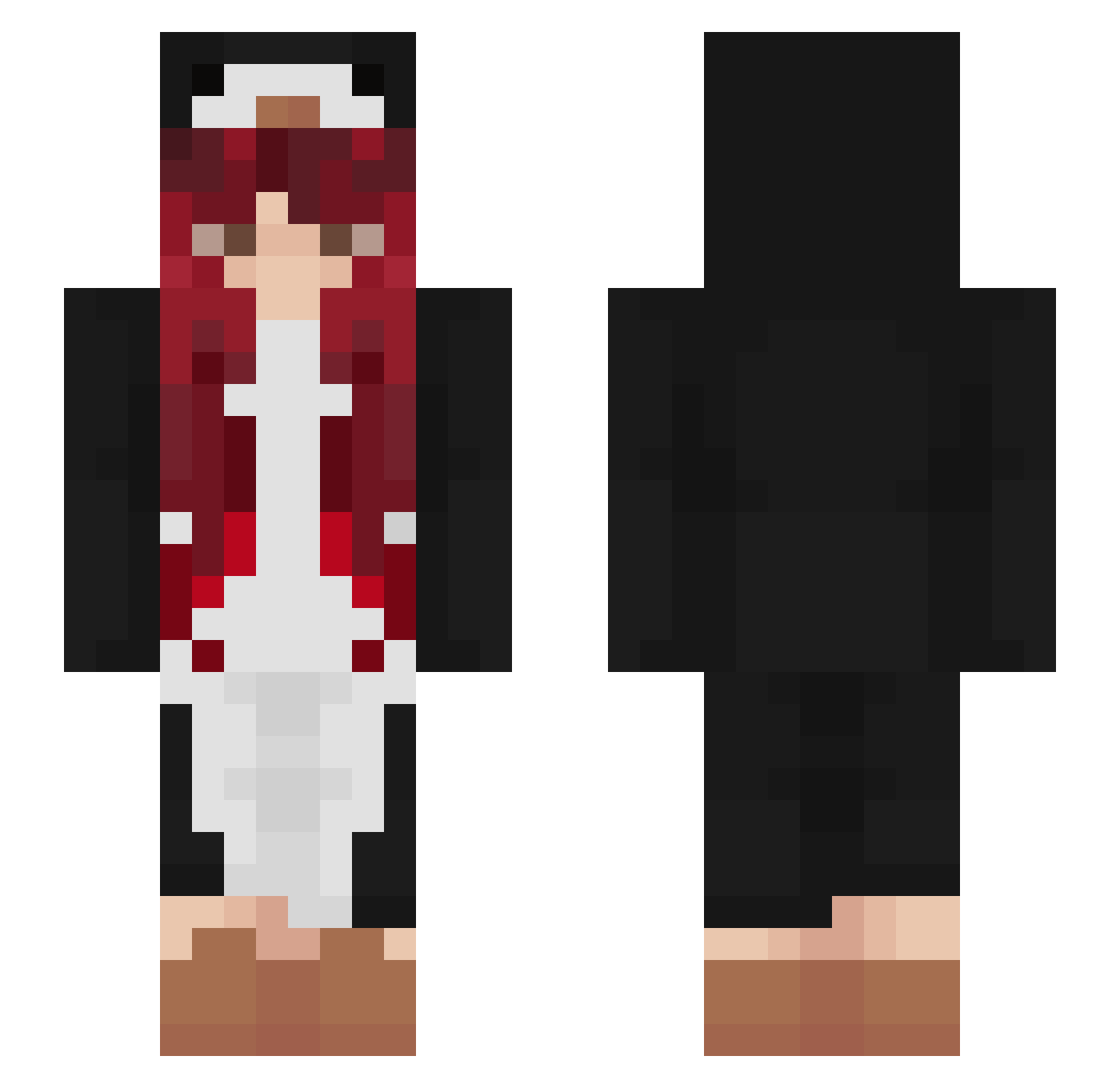 heartsfromlena Minecraft skin, front and back view