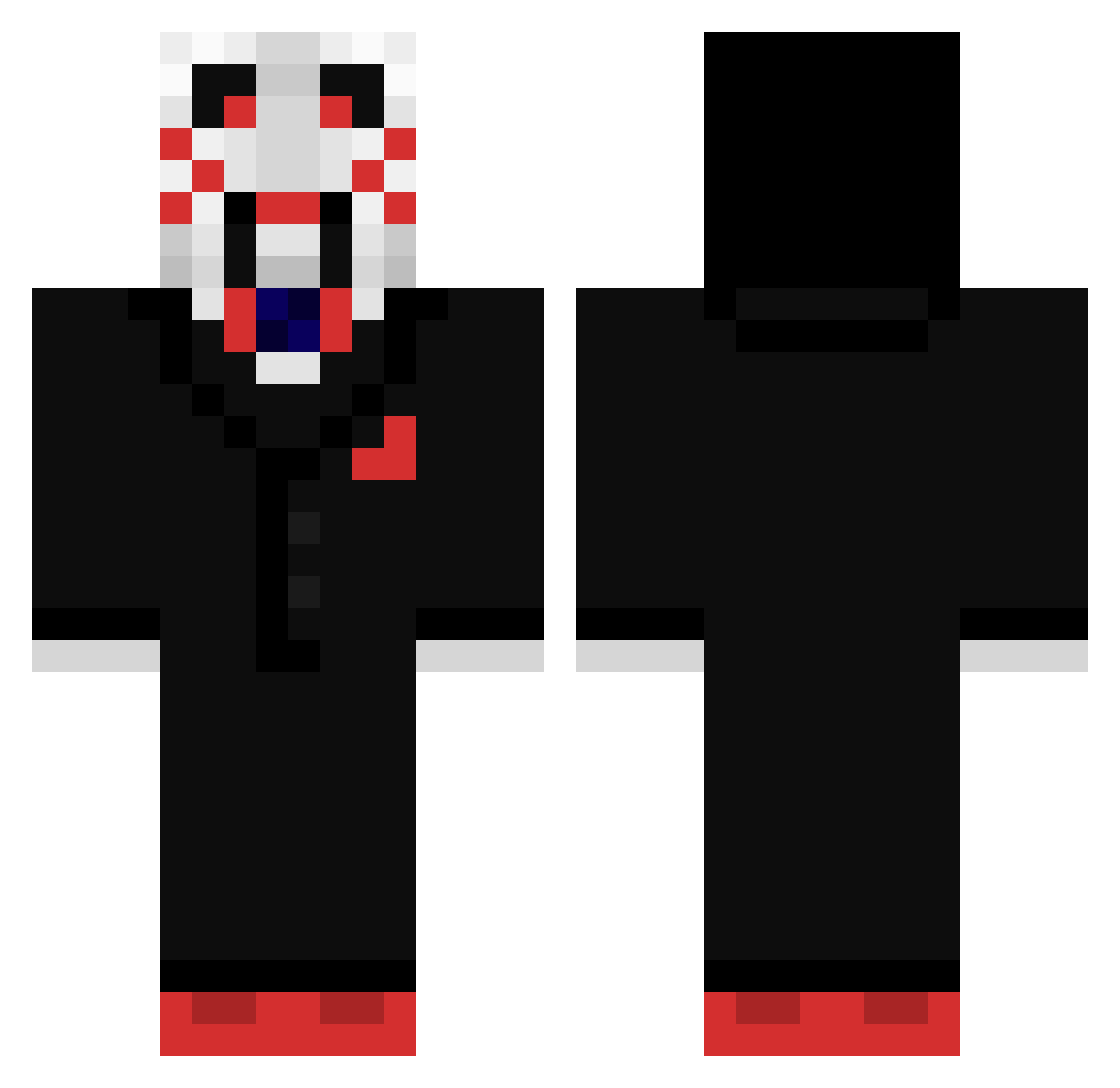 LTSU Minecraft skin, front and back view