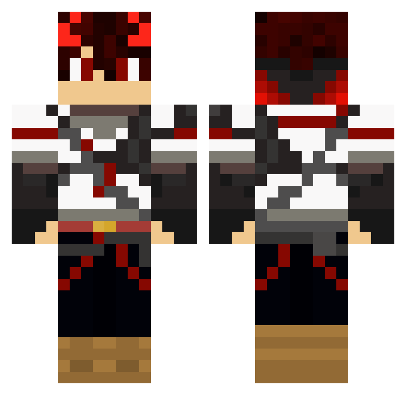 RAFIZIN_CR Minecraft skin, front and back view