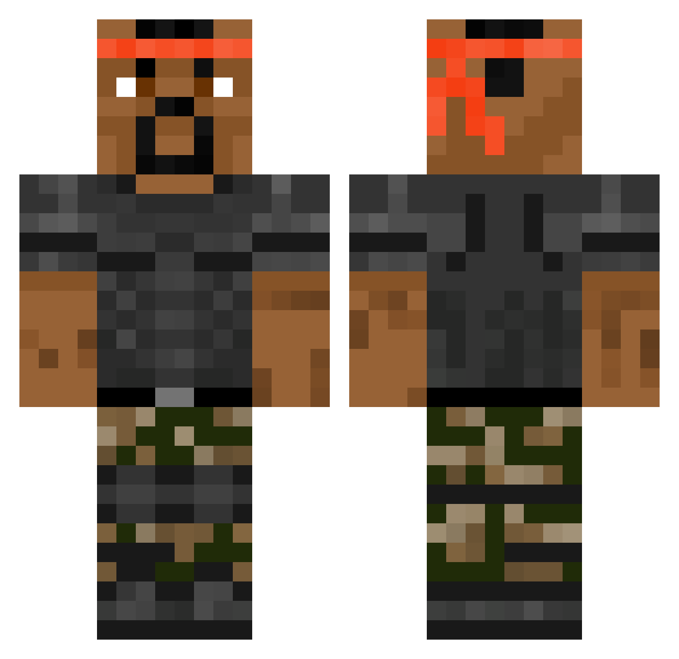 MERMERNARNIA Minecraft skin, front and back view