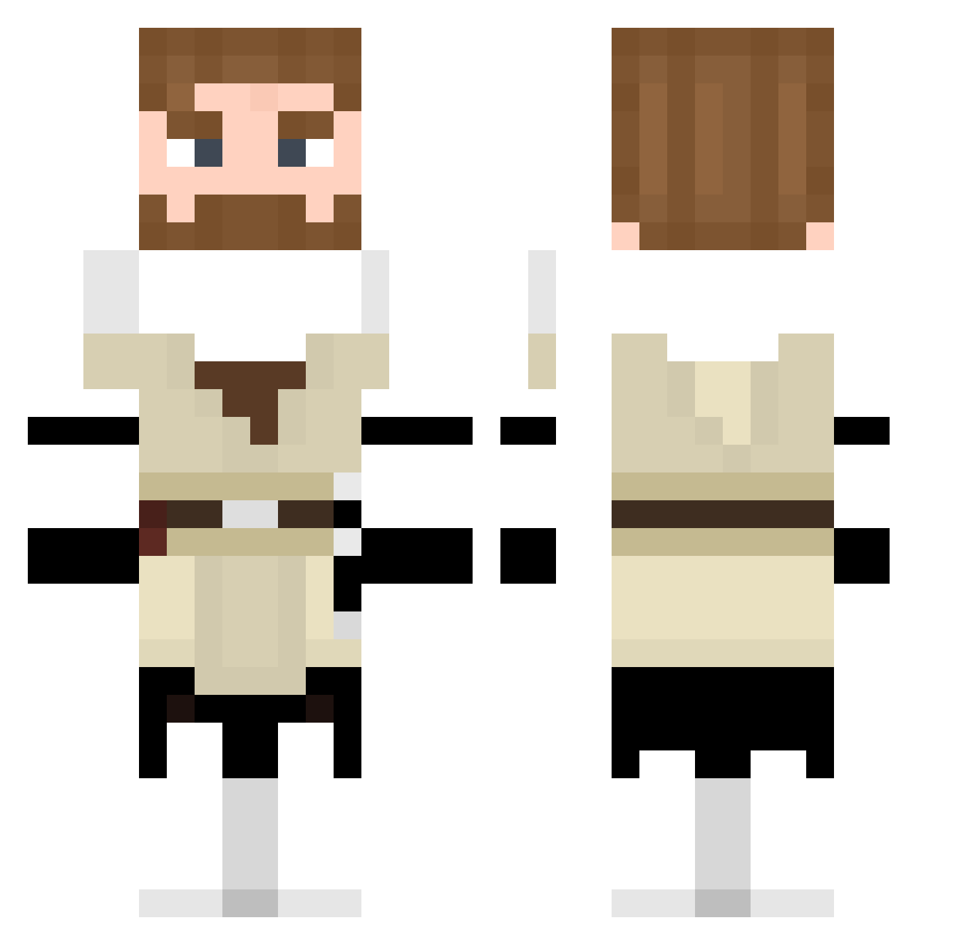 Draco675 Minecraft skin, front and back view