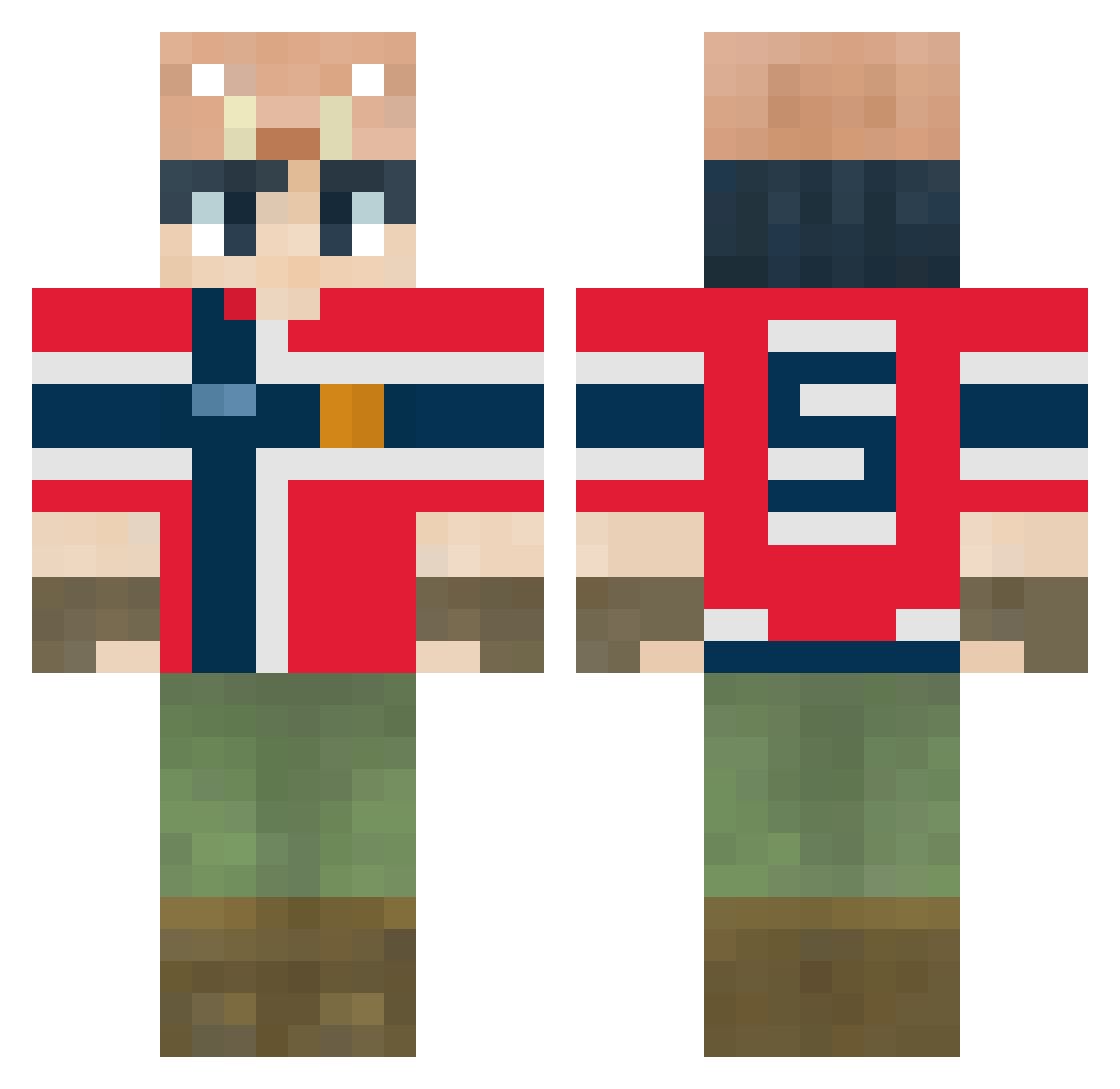MiguelPan_1206 Minecraft skin, front and back view
