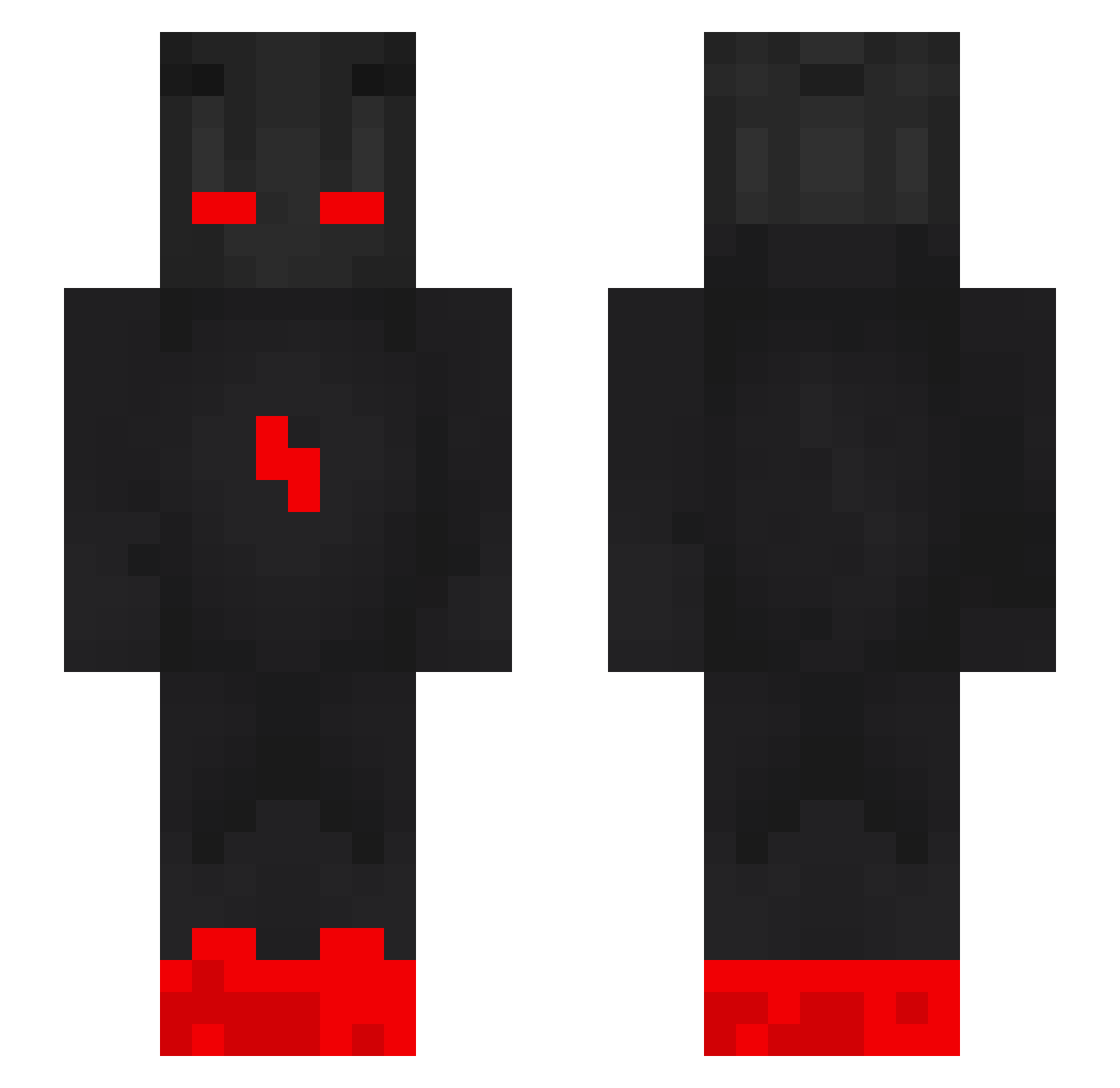 Aztreon Minecraft skin, front and back view