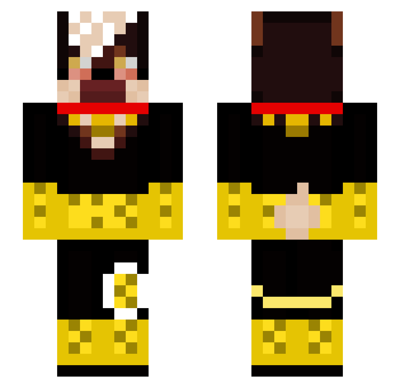 KiloNook Minecraft skin, front and back view