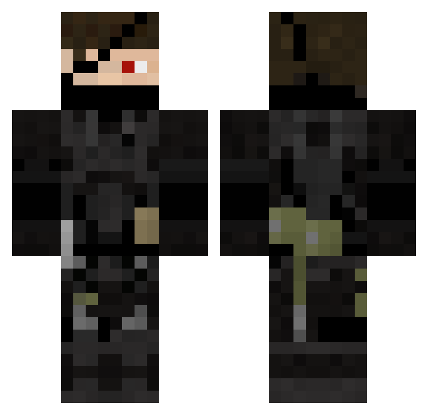 ArthurBernard Minecraft skin, front and back view
