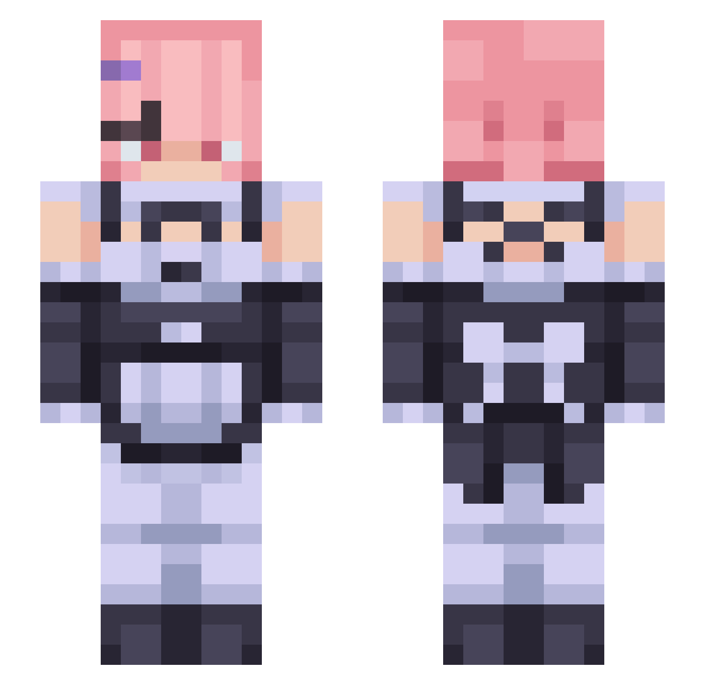 KrisZelciuS Minecraft skin, front and back view