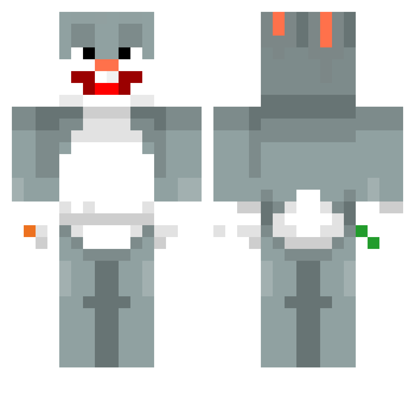 Businesswoman Minecraft skin, front and back view