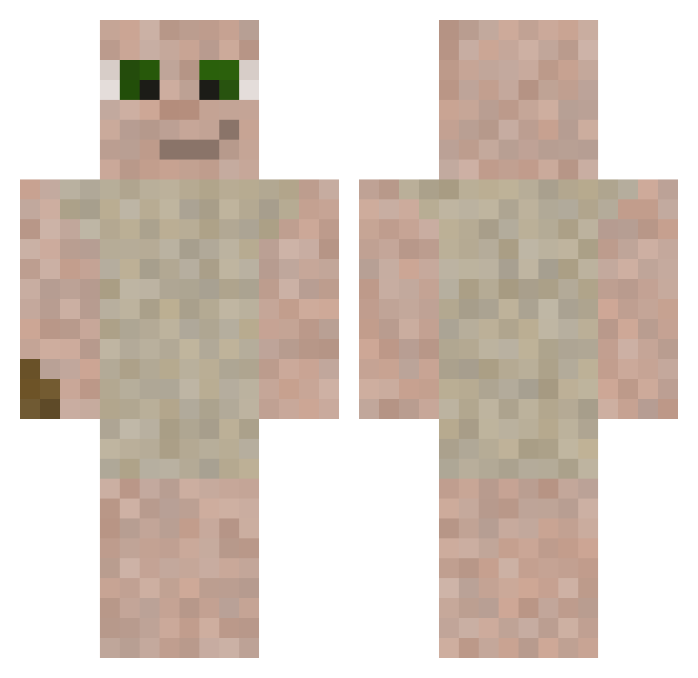 OfficialTheDobby Minecraft skin, front and back view