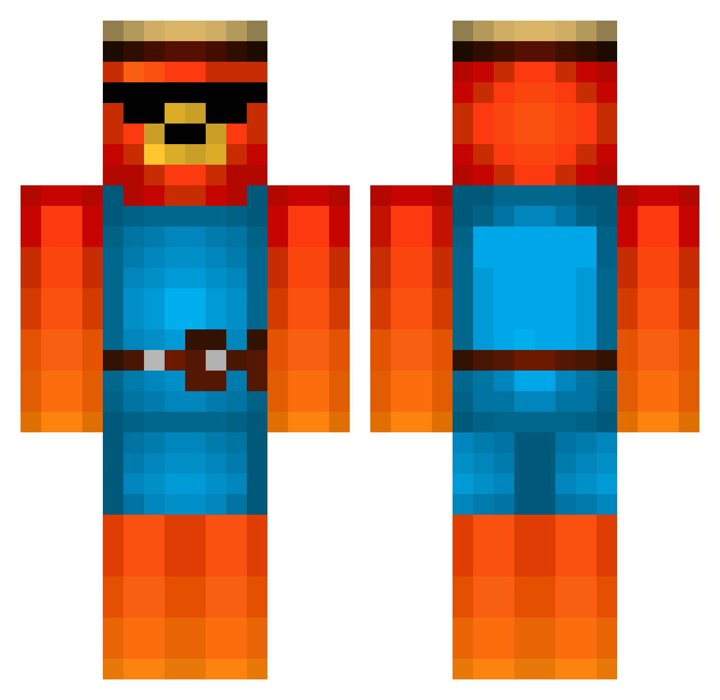 ColinIstLost244 Minecraft skin, front and back view
