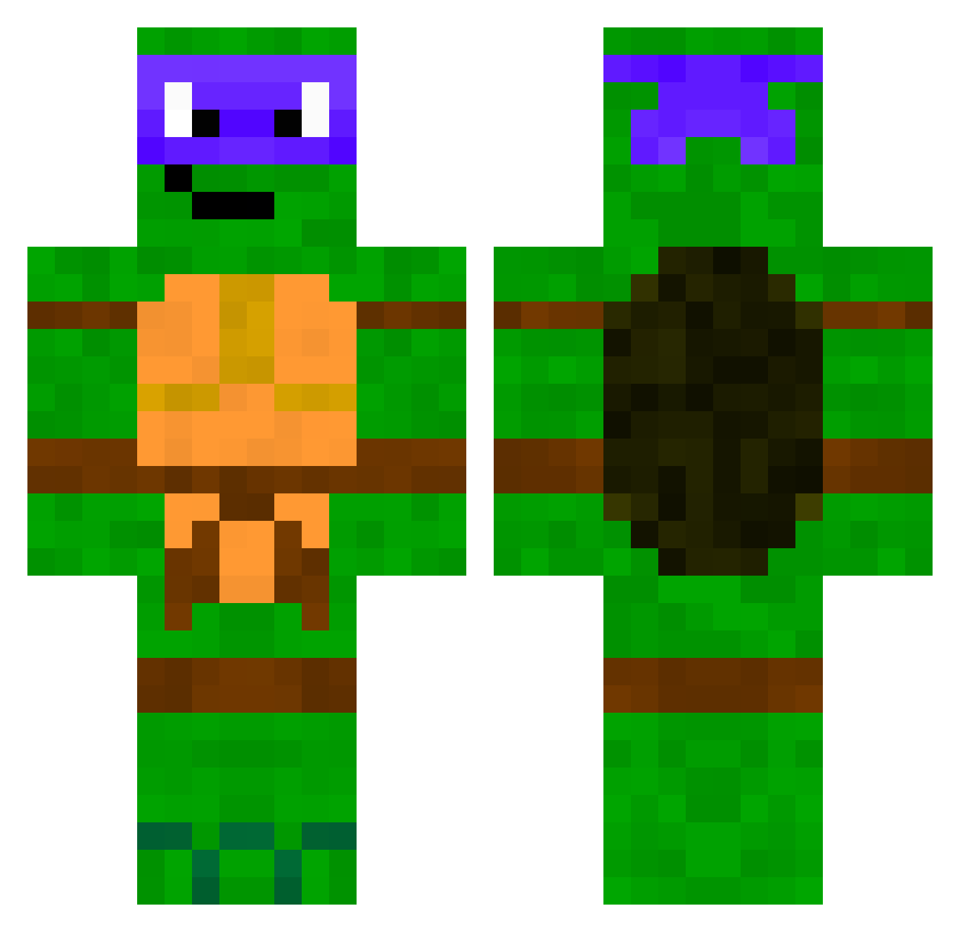 Windward Minecraft skin, front and back view