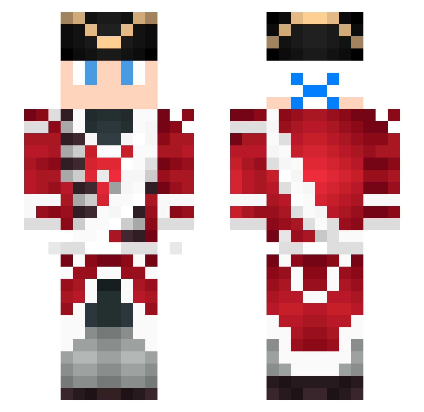 Quethe Minecraft skin, front and back view