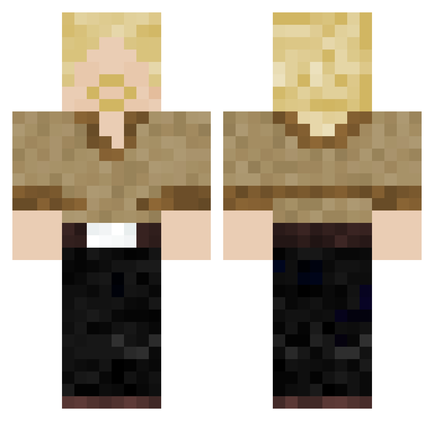 KateMcCannon Minecraft skin, front and back view