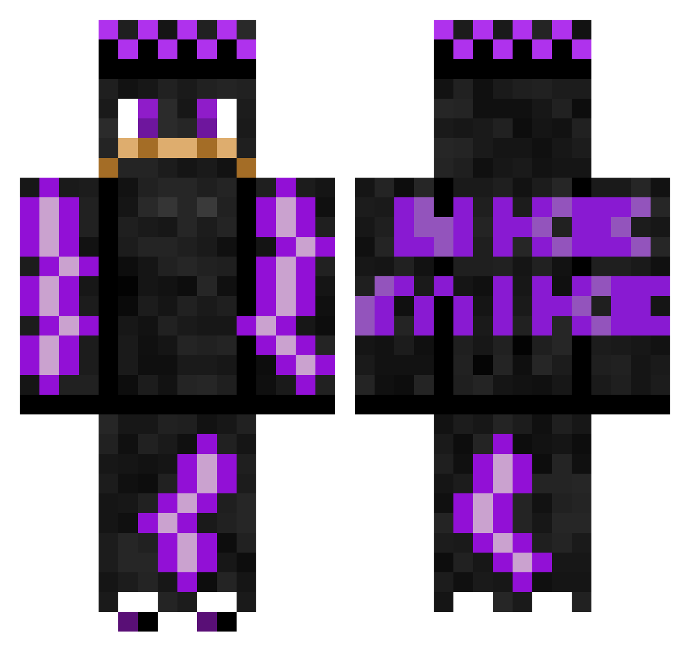 LikeMike3008 Minecraft skin, front and back view