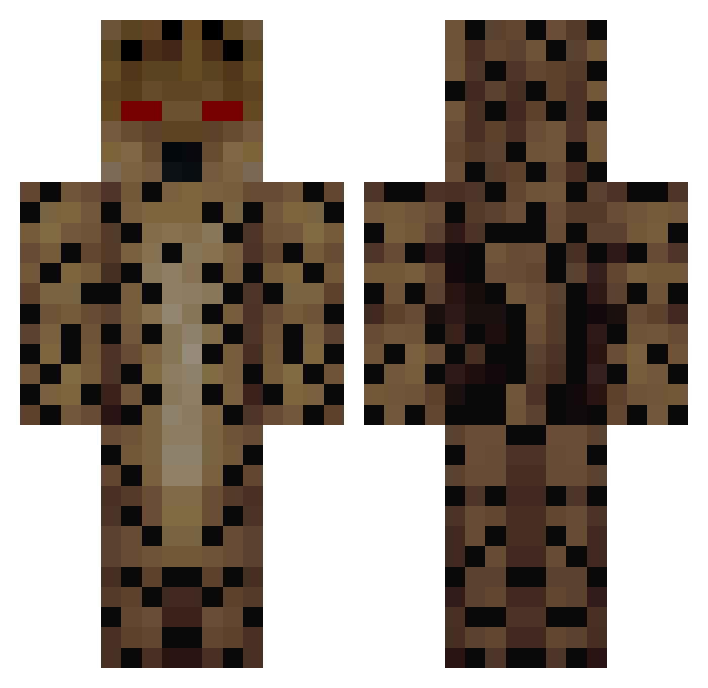 King6ixsauer Minecraft skin, front and back view