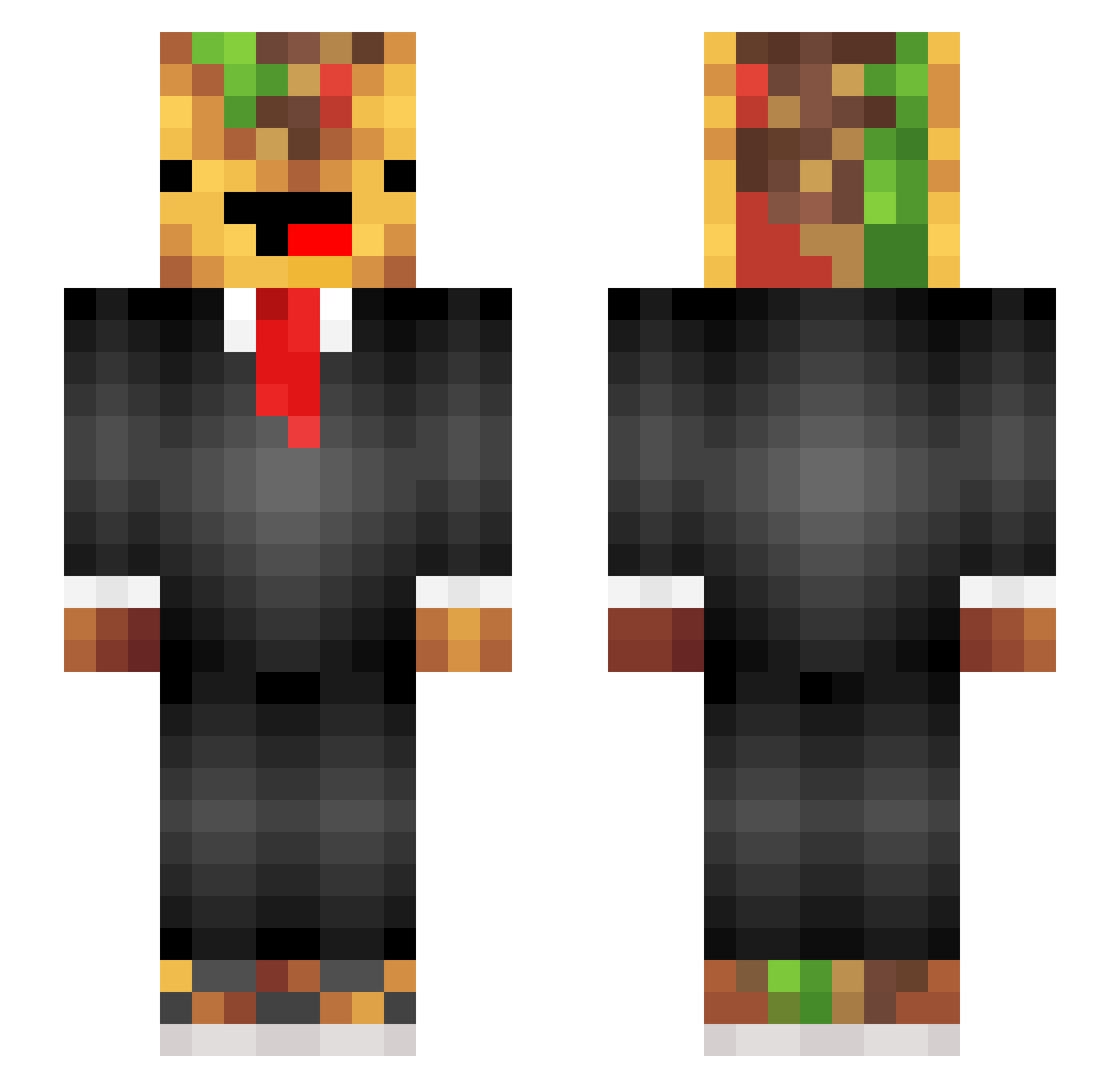 Bandos4 Minecraft skin, front and back view