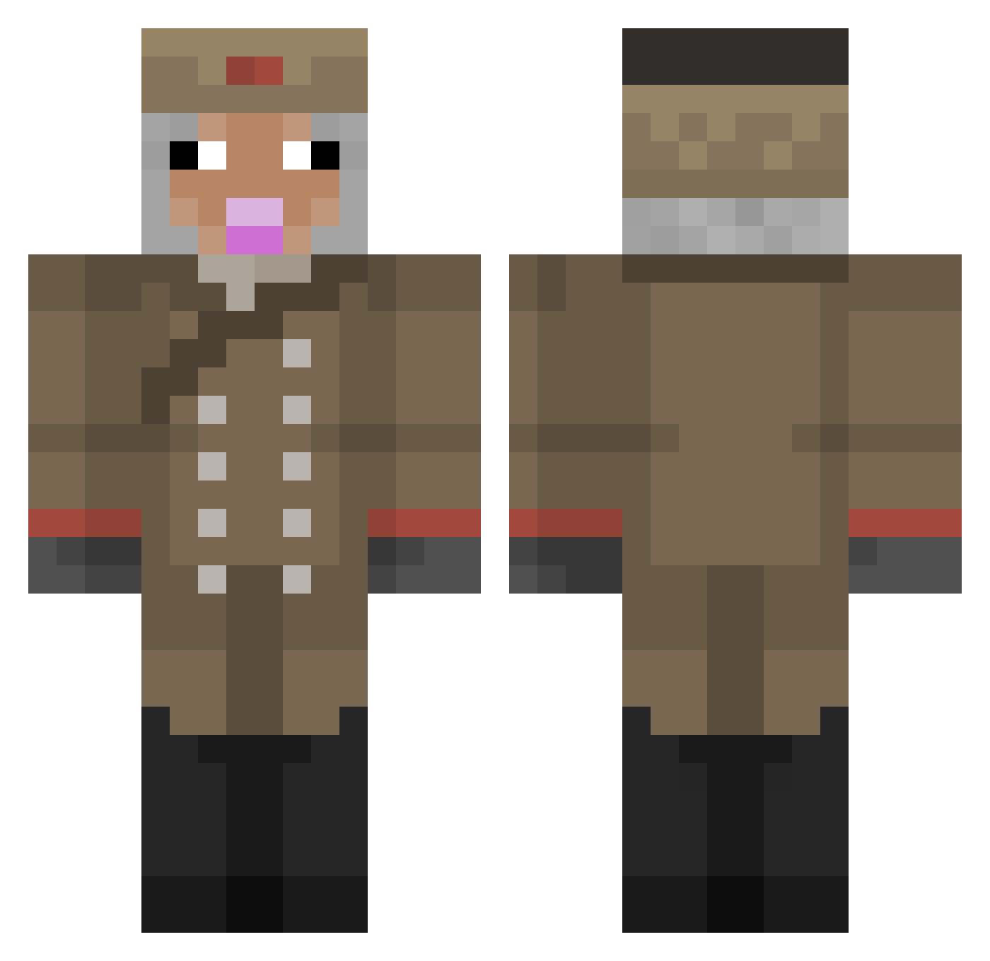 sheep_grazier Minecraft skin, front and back view