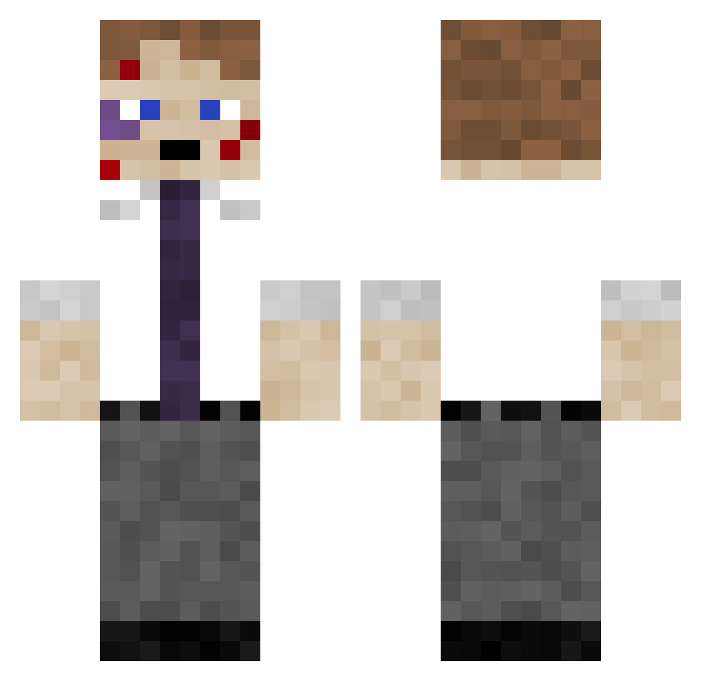 mcdoodle_ Minecraft skin, front and back view