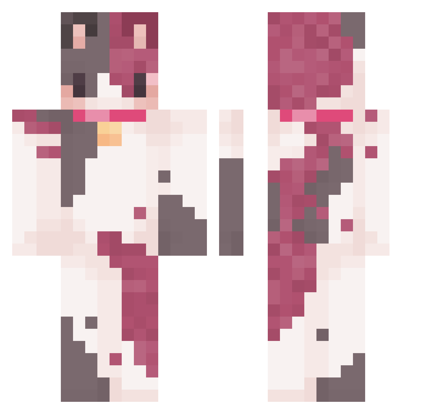 Vili_Diamond Minecraft skin, front and back view