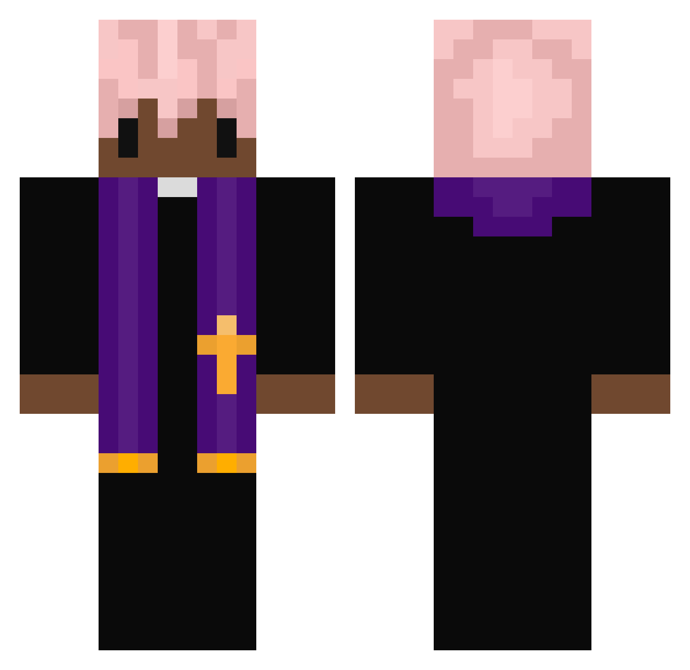 Subsidies Minecraft skin, front and back view