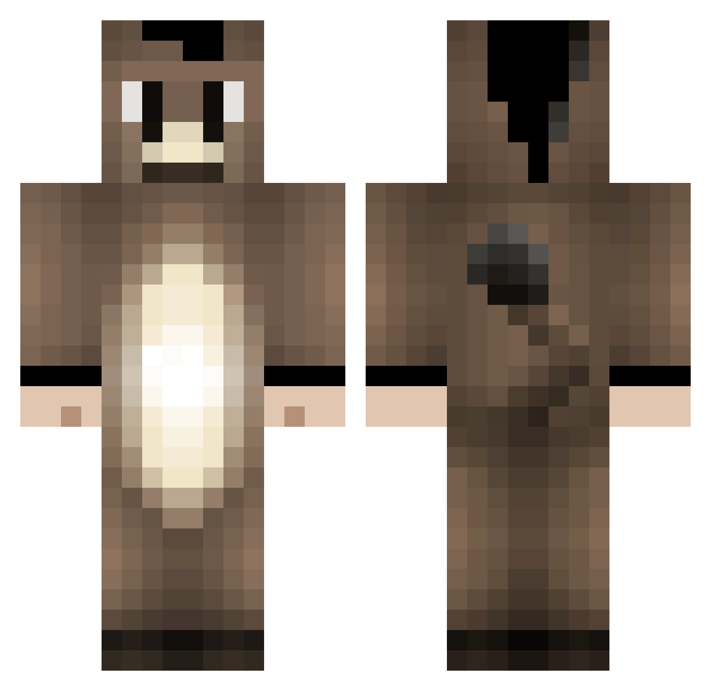 CaptnEselGott Minecraft skin, front and back view