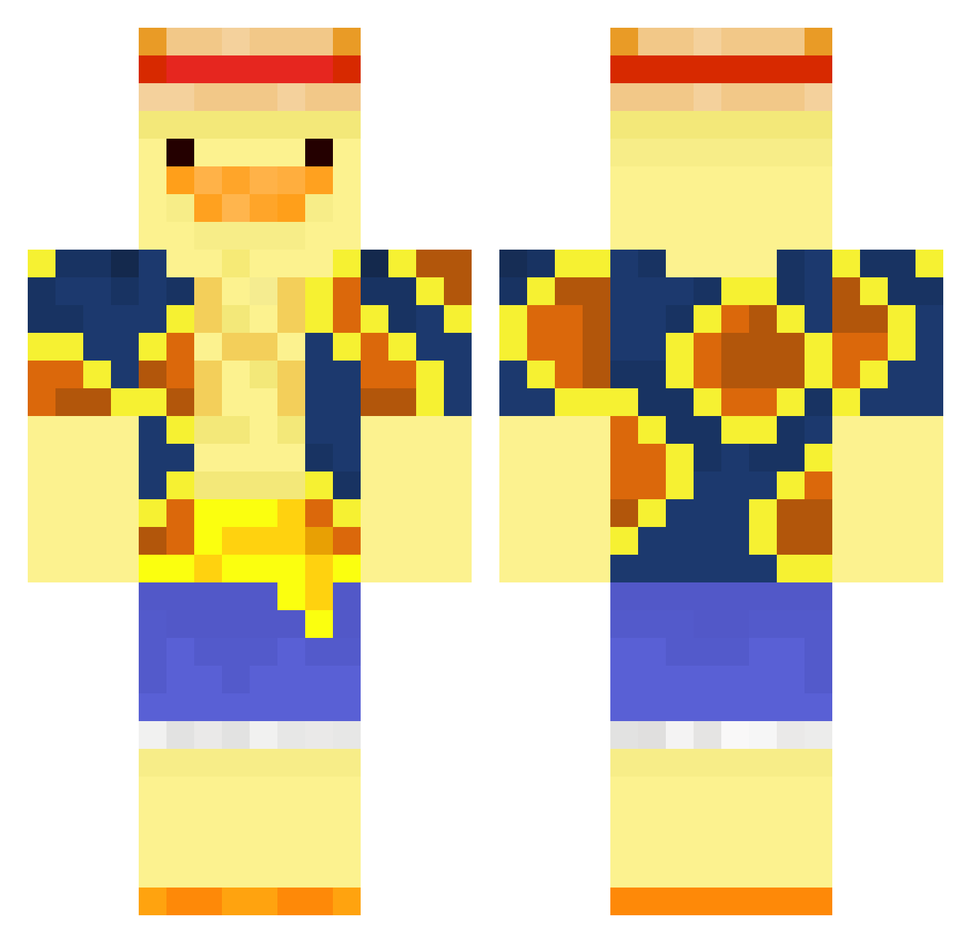 frogge1234 Minecraft skin, front and back view