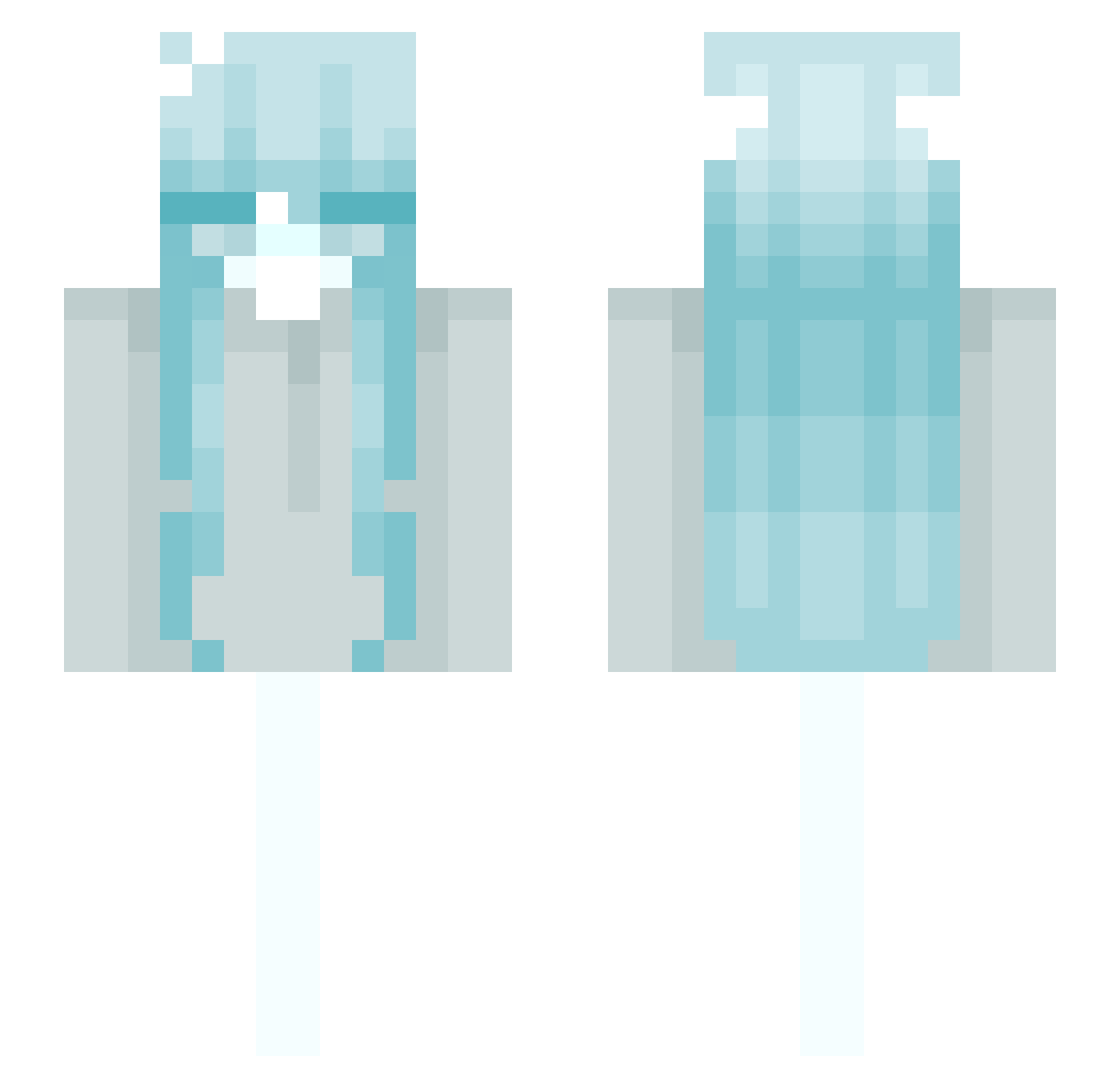 TODPLAY Minecraft skin, front and back view