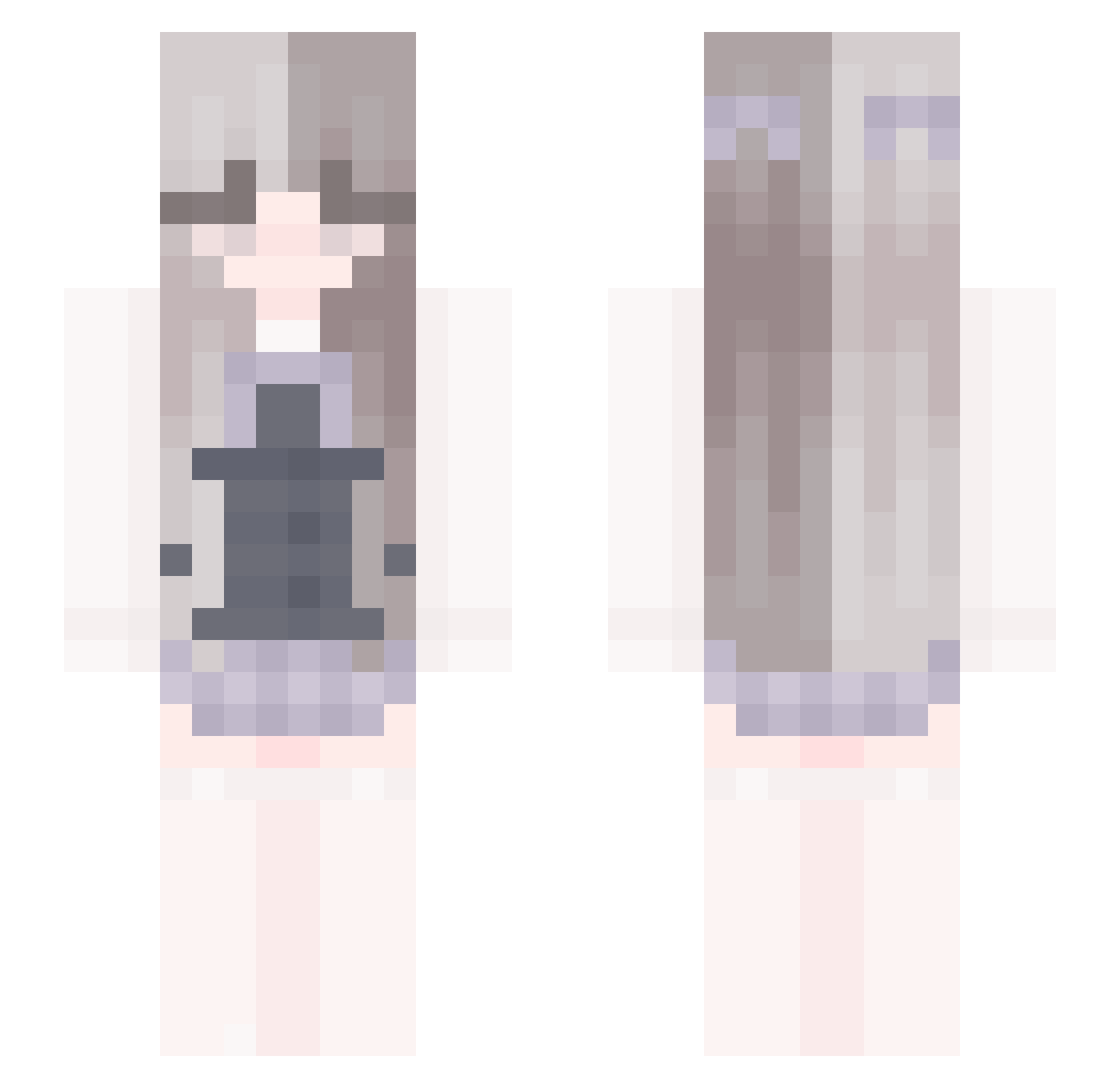 raiiy Minecraft skin, front and back view