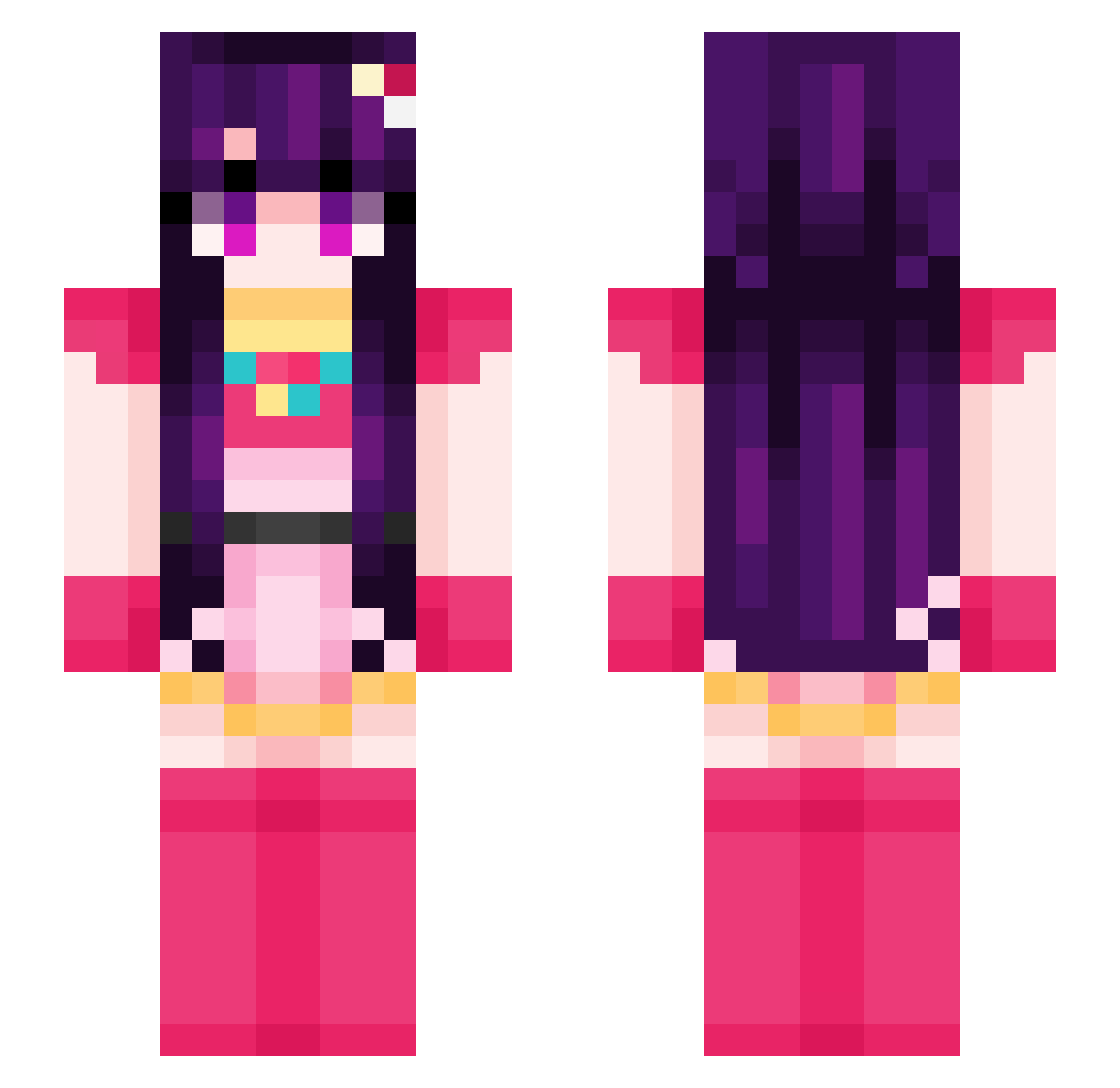 GordoObeso Minecraft skin, front and back view