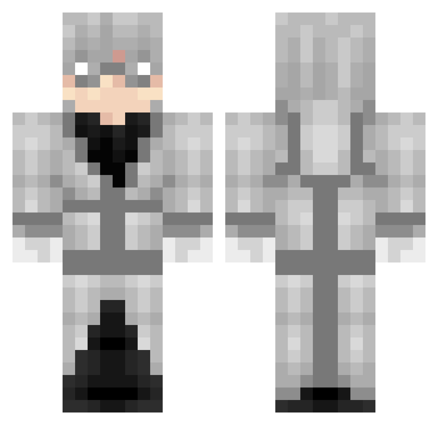 Voveram Minecraft skin, front and back view