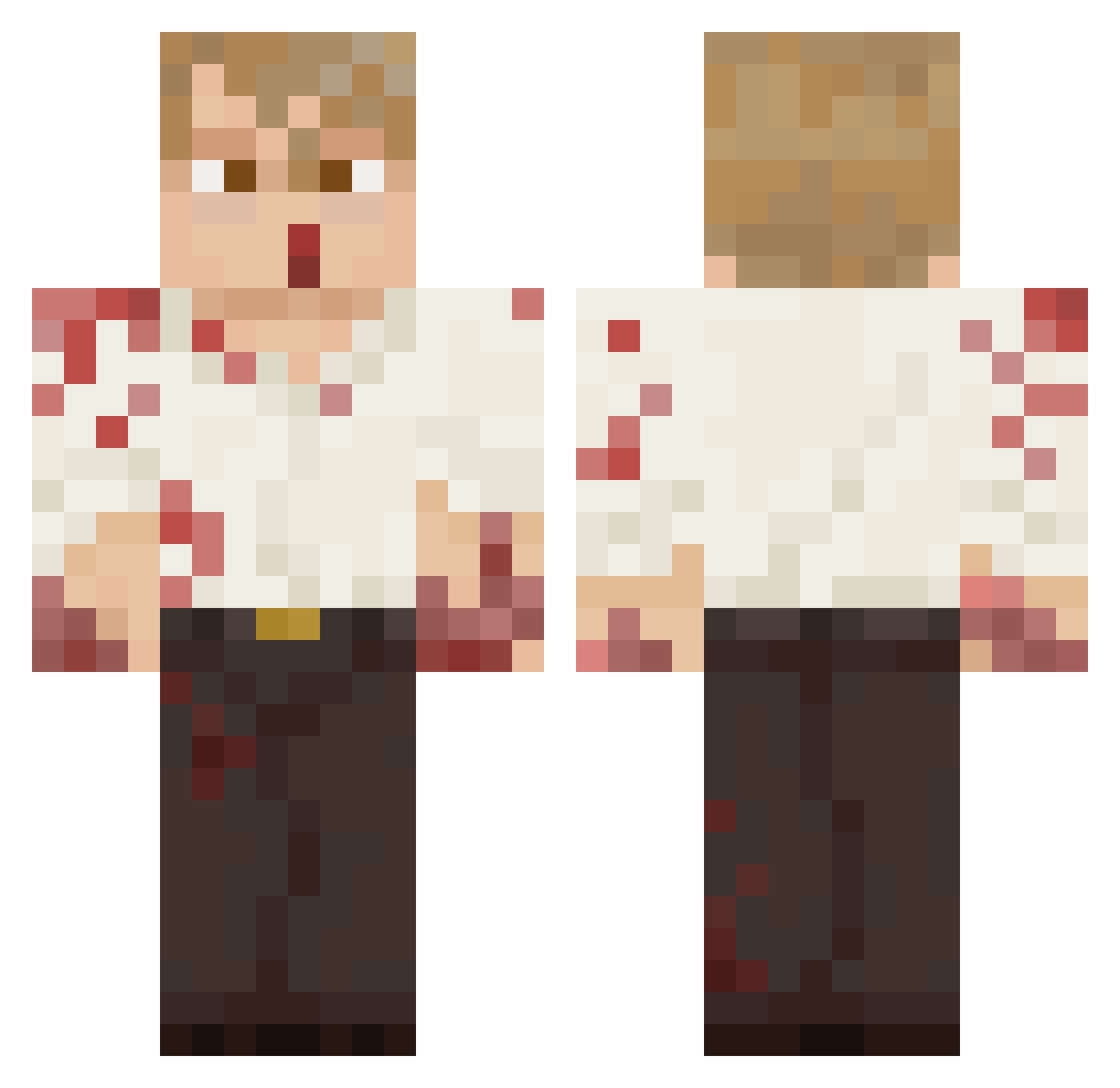 wayvillusion Minecraft skin, front and back view