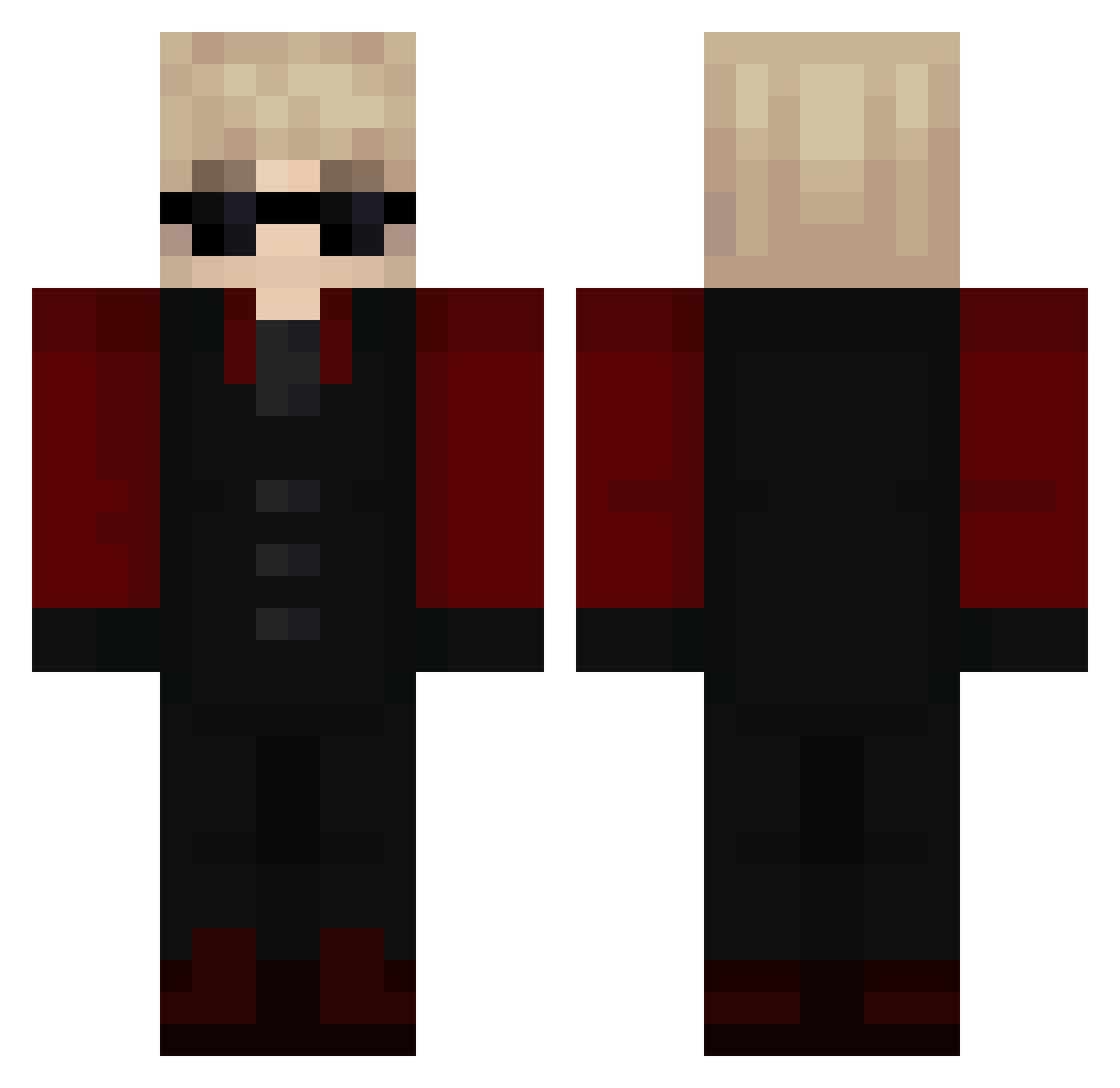 DieGans1 Minecraft skin, front and back view