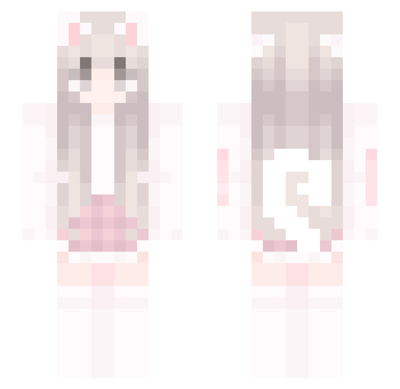 H12XHR Minecraft skin, front and back view