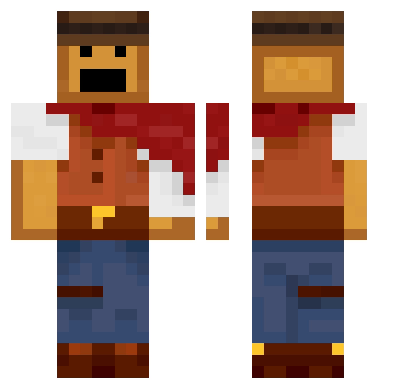kajan1 Minecraft skin, front and back view