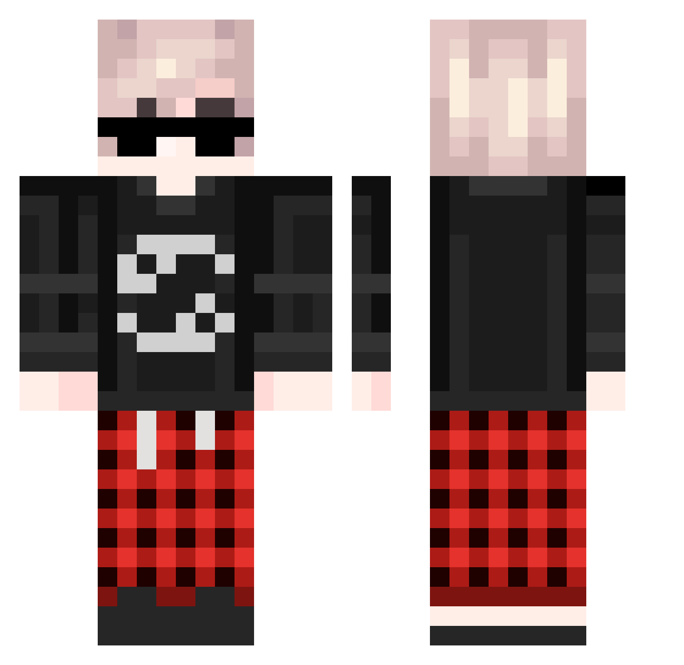 creeperCaravan Minecraft skin, front and back view