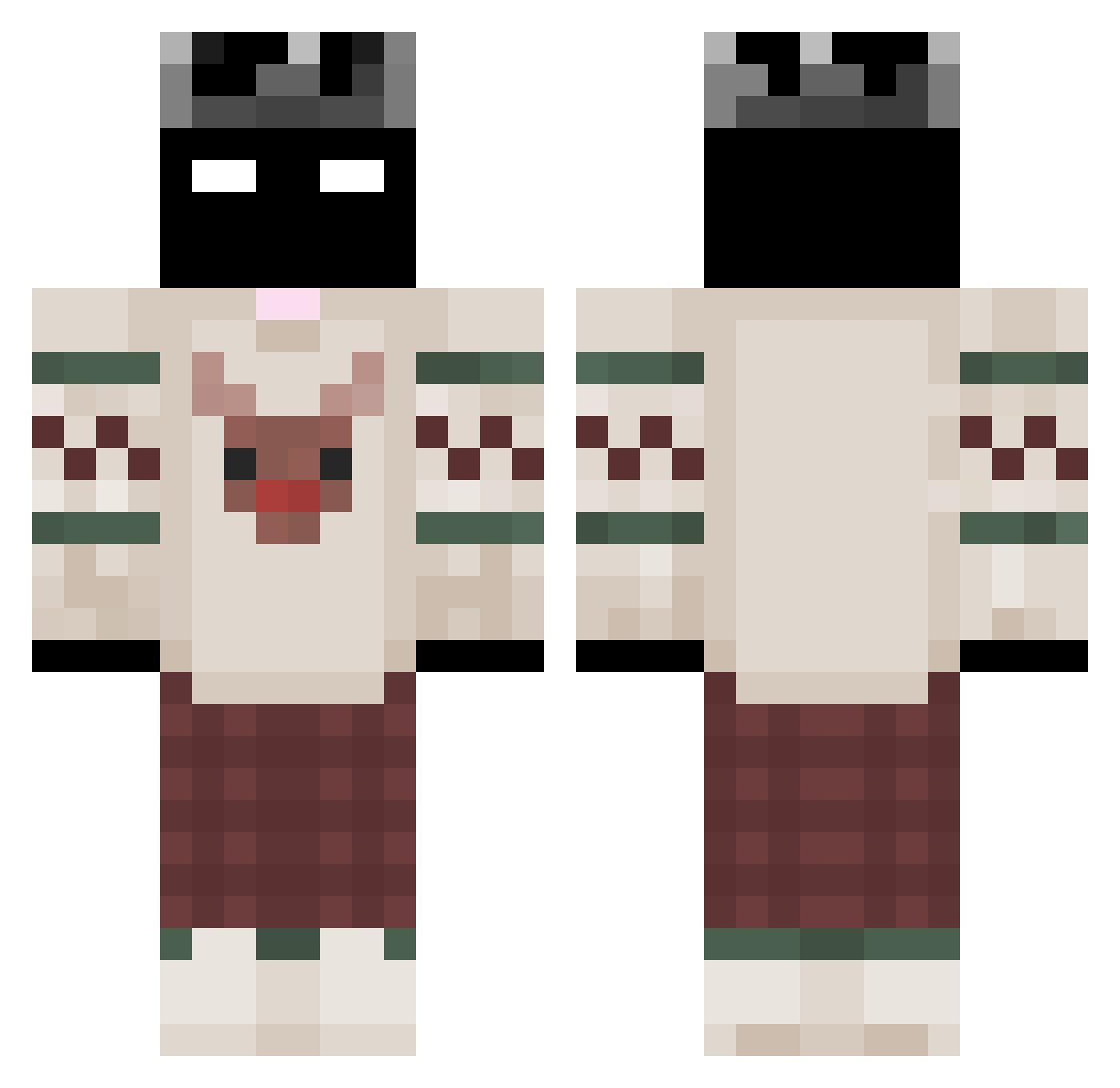 Katsuyo_ Minecraft skin, front and back view