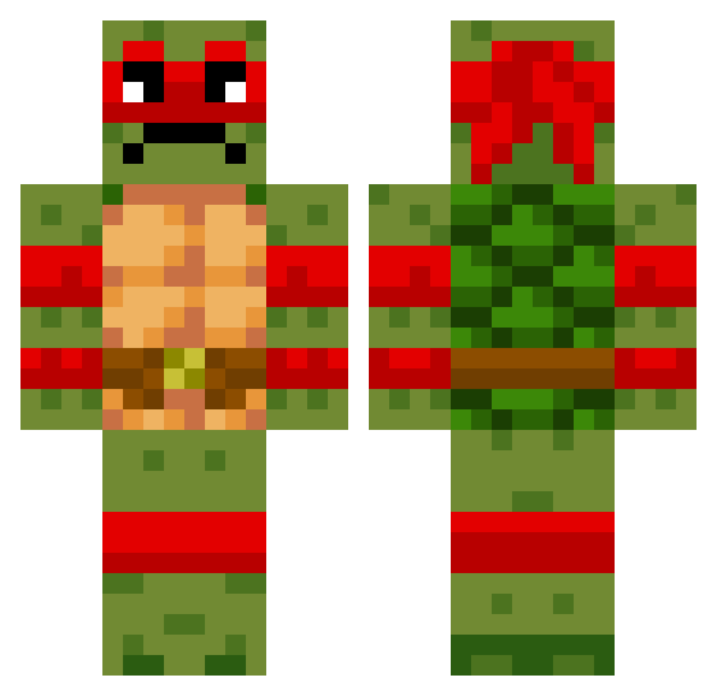 Damas97 Minecraft skin, front and back view