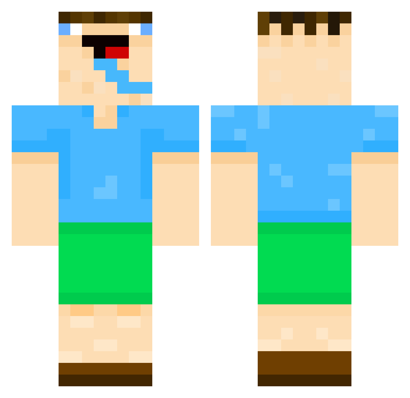 kaku2009 Minecraft skin, front and back view