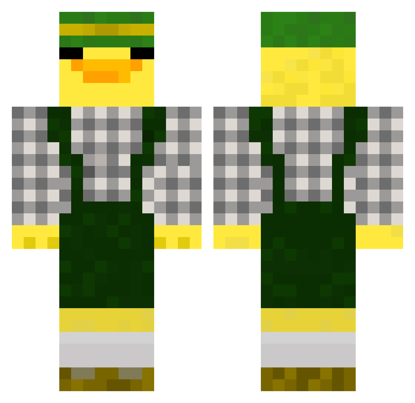 MisterSpitzhacke Minecraft skin, front and back view