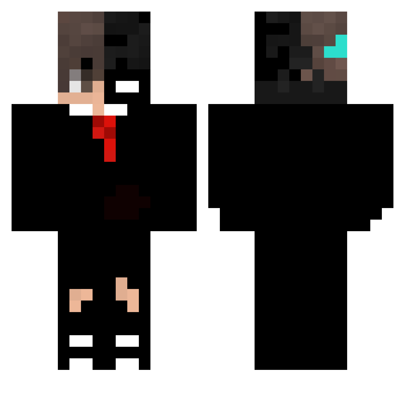 Sz4ry1337 Minecraft skin, front and back view