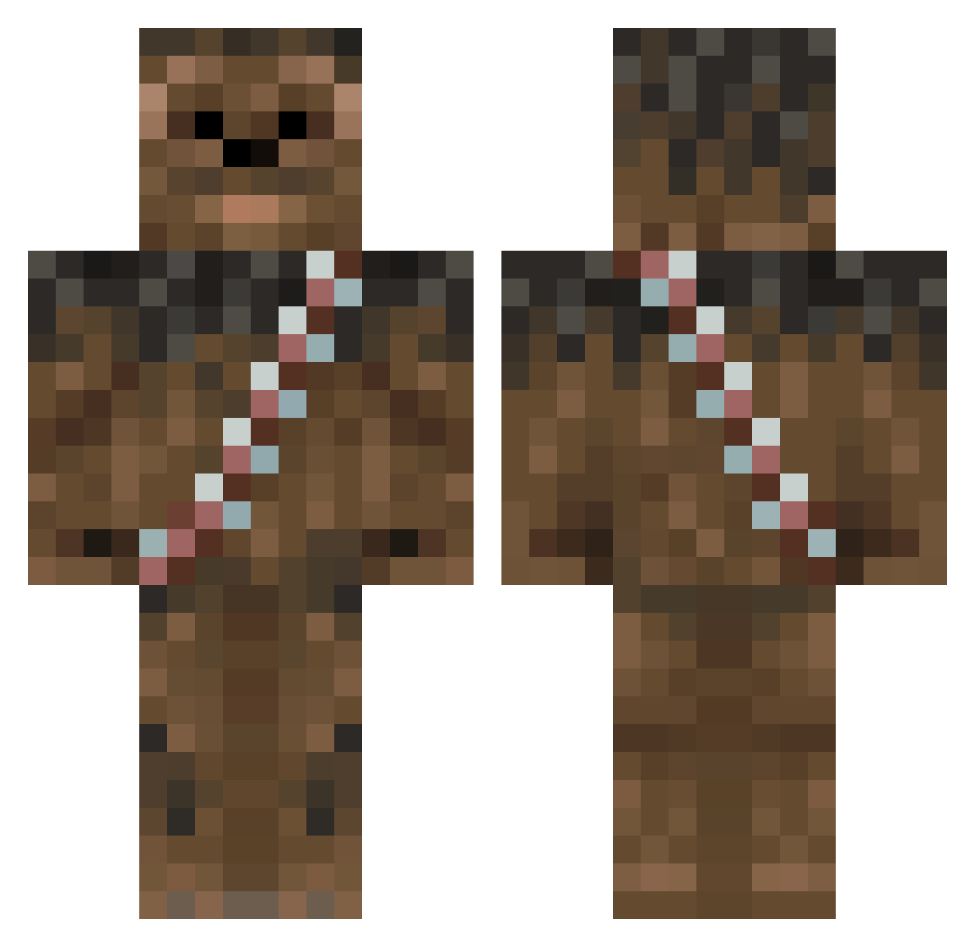 Skeggiold Minecraft skin, front and back view