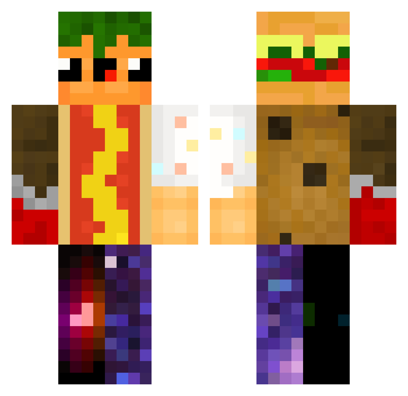 de_Haan28 Minecraft skin, front and back view