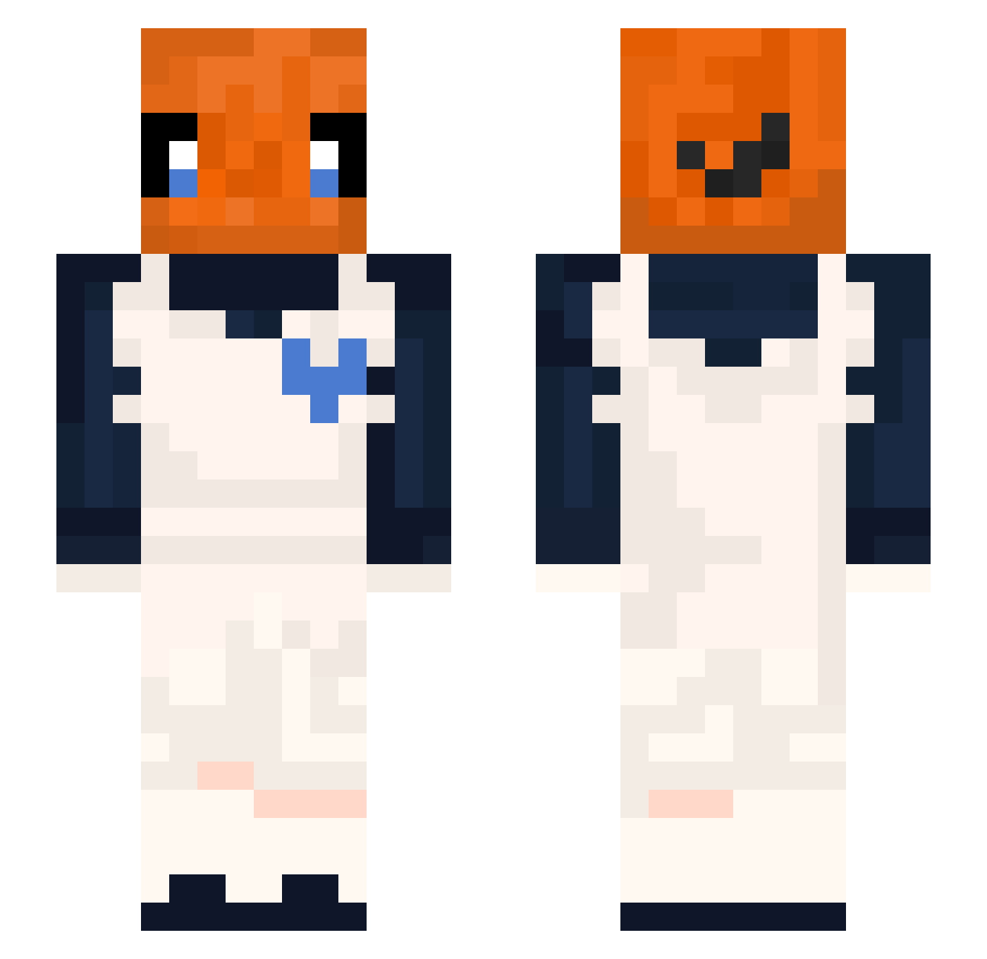 H0kuIsAfish Minecraft skin, front and back view