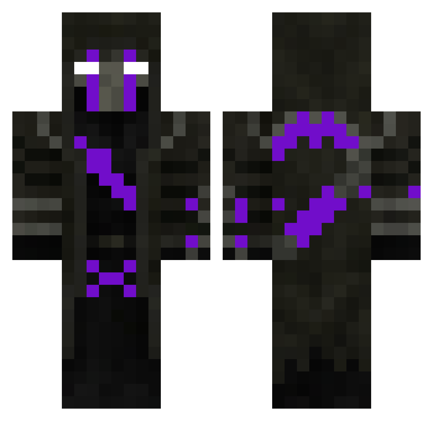 cxtrlrocknn Minecraft skin, front and back view